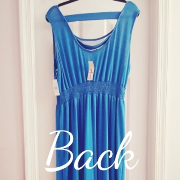 Love Squared Dresses Teal Maxi Illusion Cut Out Dress Poshmark